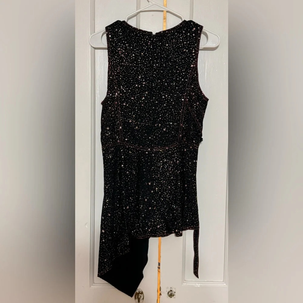 SIES MARJAN Genevieve asymmetric glittered crepe top - Picture 11 of 13